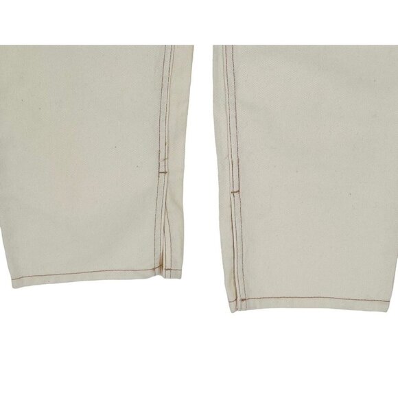 House of Harlow 1960 Button Fly High Rise Denim Jeans Size 32 Cream Ivory - Picture 4 of 13